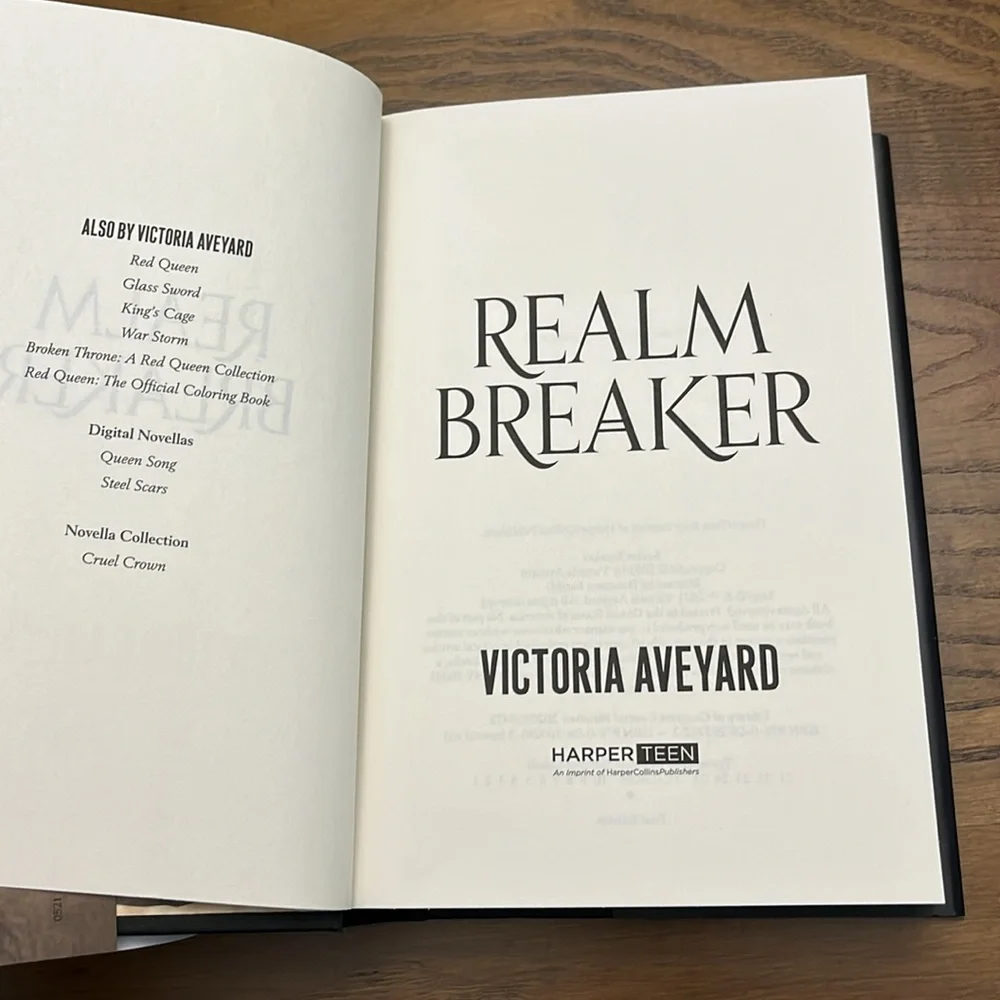 Realm Breaker by Victoria Aveyard‎ Hard Cover Book